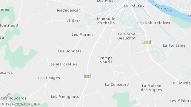 Carte de la zone d'intervention à Châtillon-sur-Loire