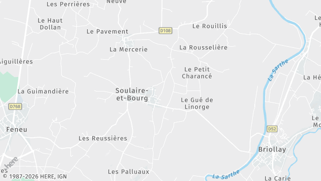 Carte de la zone d'intervention à Soulaire-et-Bourg