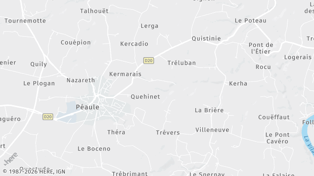 Carte de la zone d'intervention à Péaule