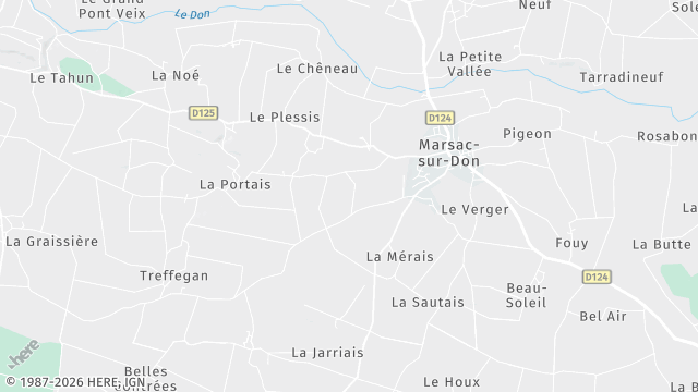 Carte de la zone d'intervention à Marsac-sur-Don