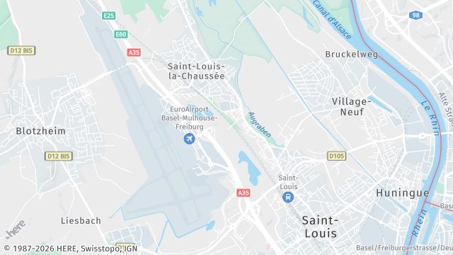 Carte de la zone d'intervention à Saint-Louis