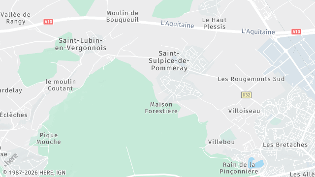 Carte de la zone d'intervention à Saint-Sulpice-de-Pommeray