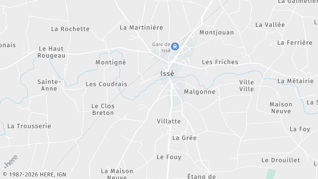 Carte de la zone d'intervention à Issé