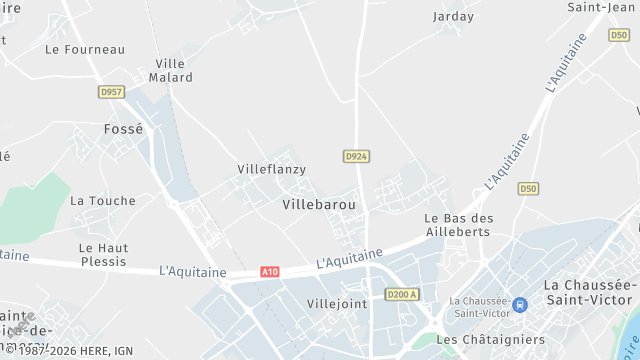 Carte de la zone d'intervention à Villebarou