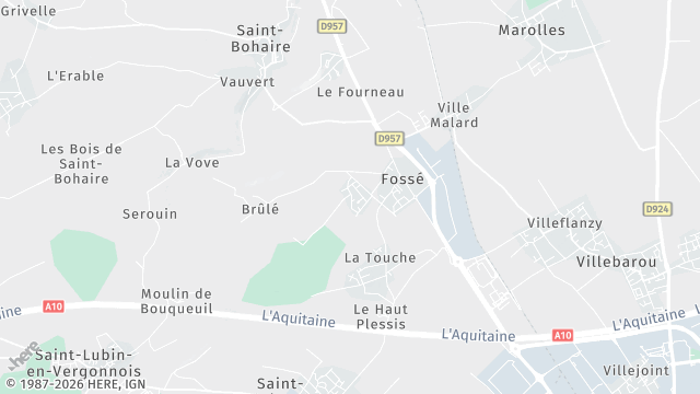 Carte de la zone d'intervention à Fossé