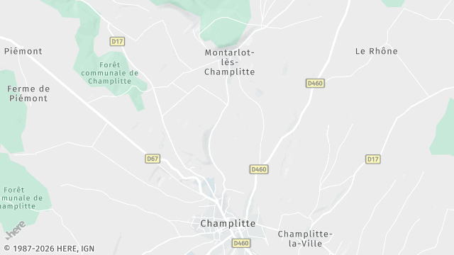 Carte de la zone d'intervention à Champlitte