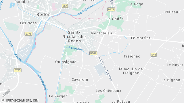 Carte de la zone d'intervention à Saint-Nicolas-de-Redon