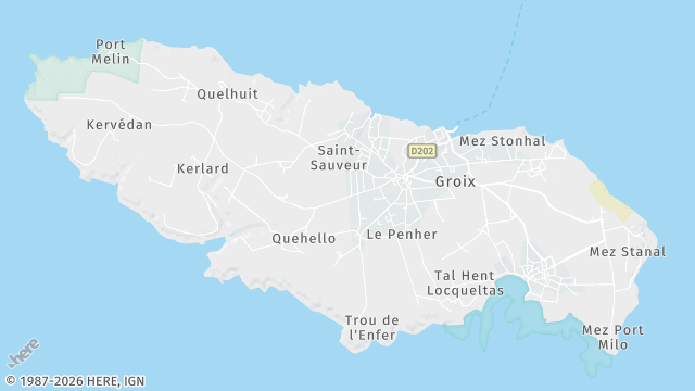 Carte de la zone d'intervention à Groix