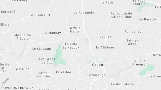 Carte de la zone d'intervention à Caden