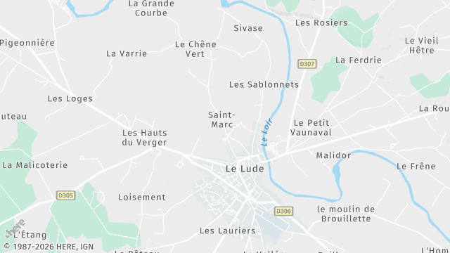 Carte de la zone d'intervention à Le Lude