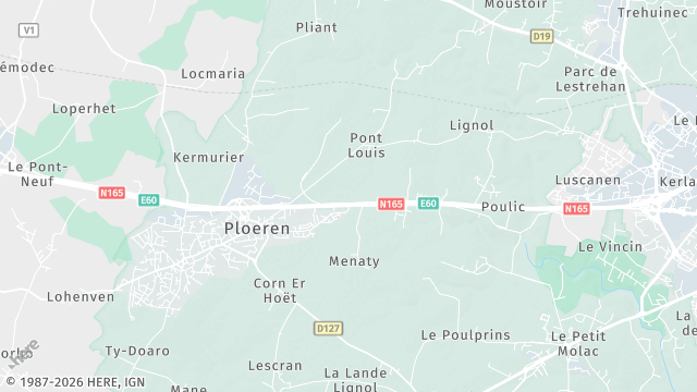 Carte de la zone d'intervention à Ploeren