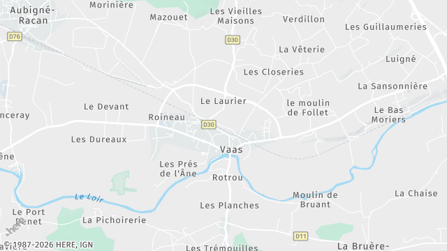 Carte de la zone d'intervention à Vaas