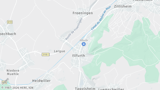 Carte de la zone d'intervention à Illfurth
