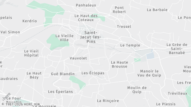 Carte de la zone d'intervention à Saint-Jacut-les-Pins
