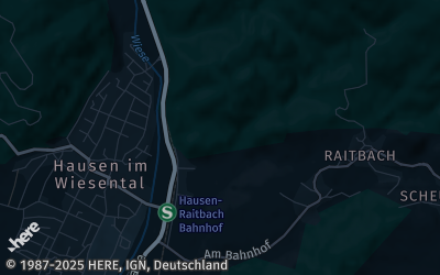 Heizung Map of Hausen im Wiesental