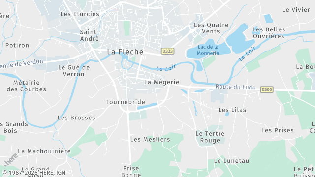 Carte de la zone d'intervention à La Flèche
