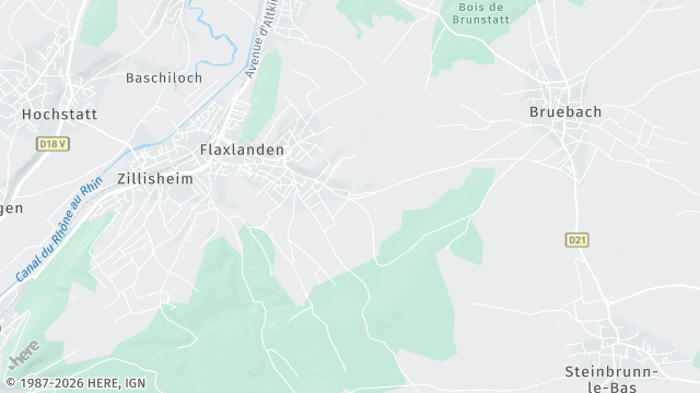 Carte de la zone d'intervention à Flaxlanden