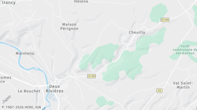 Carte de la zone d'intervention à Deux Rivières