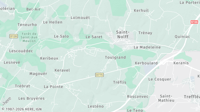 Carte de la zone d'intervention à Saint-Nolff