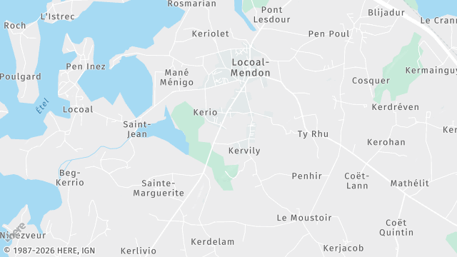 Carte de la zone d'intervention à Locoal-Mendon