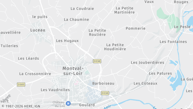 Carte de la zone d'intervention à Montval-sur-Loir