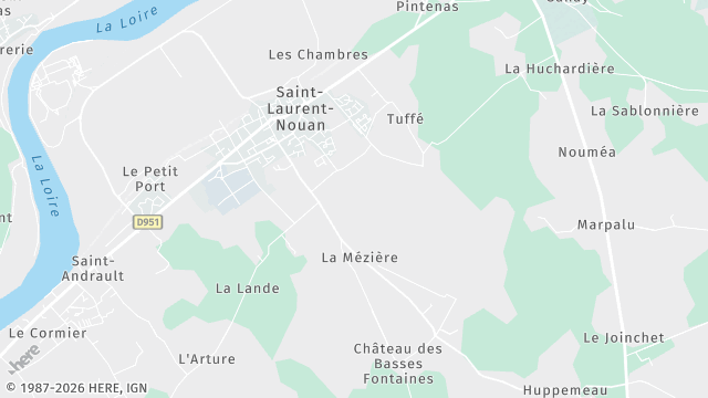Carte de la zone d'intervention à Saint-Laurent-Nouan