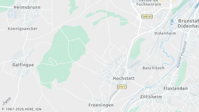 Carte de la zone d'intervention à Hochstatt