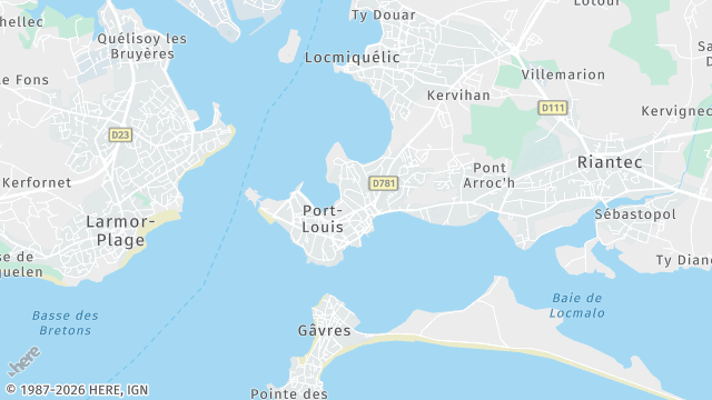 Carte de la zone d'intervention à Port-Louis