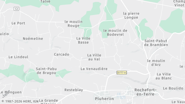 Carte de la zone d'intervention à Pluherlin