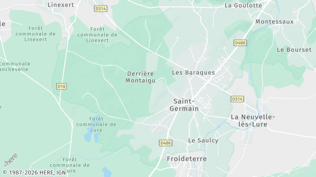 Carte de la zone d'intervention à Saint-Germain