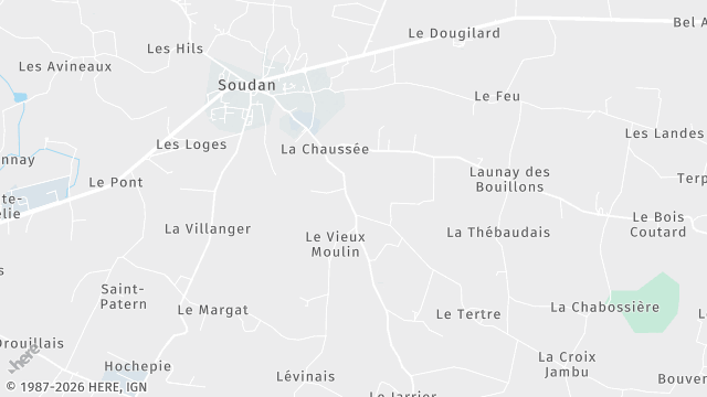 Carte de la zone d'intervention à Soudan