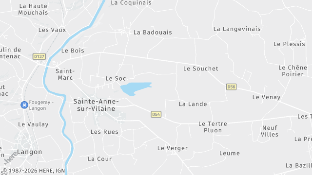 Carte de la zone d'intervention à Sainte-Anne-sur-Vilaine
