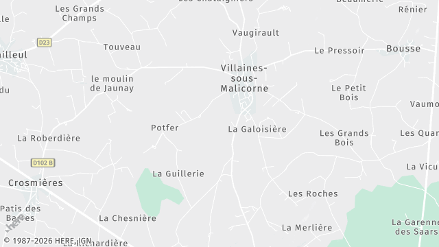 Carte de la zone d'intervention à Villaines-sous-Malicorne