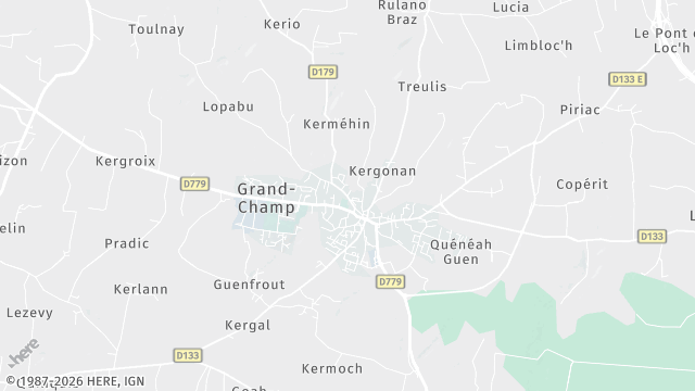 Carte de la zone d'intervention à Grand-Champ