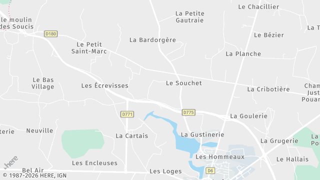 Carte de la zone d'intervention à Ombrée d'Anjou