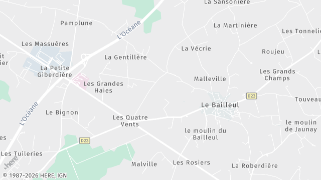Carte de la zone d'intervention à Le Bailleul