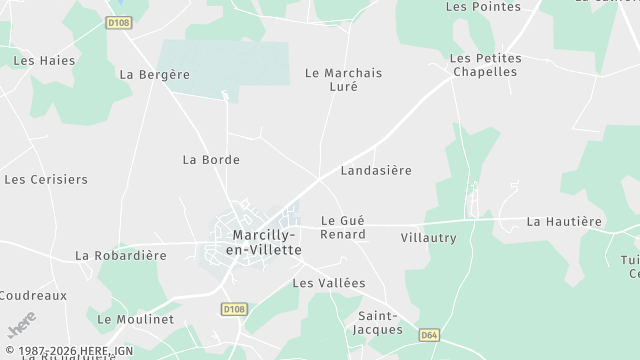 Carte de la zone d'intervention à Marcilly-en-Villette