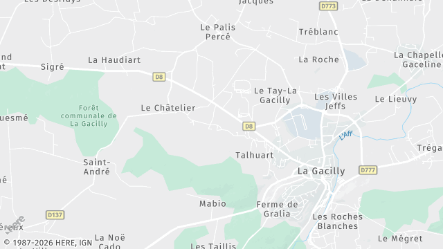 Carte de la zone d'intervention à La Gacilly