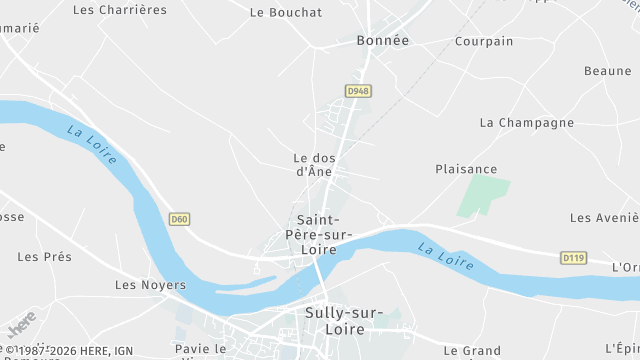 Carte de la zone d'intervention à Saint-Père-sur-Loire