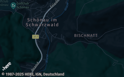 Heizung Map of Schönau im Schwarzwald