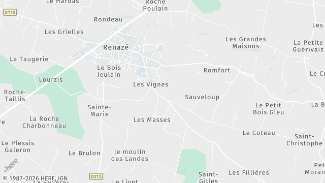 Carte de la zone d'intervention à Renazé