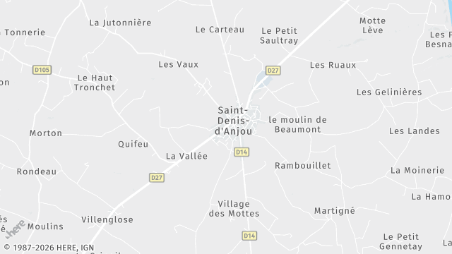 Carte de la zone d'intervention à Saint-Denis-d'Anjou