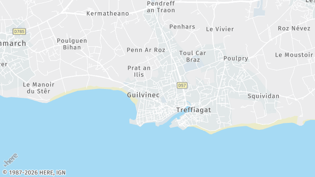 Carte de la zone d'intervention à Guilvinec