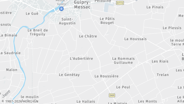 Carte de la zone d'intervention à Guipry-Messac