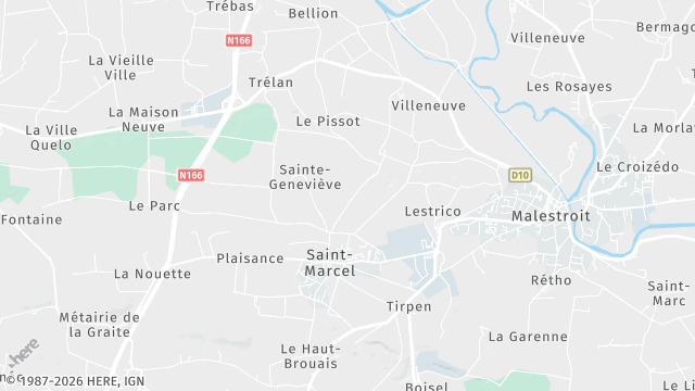 Carte de la zone d'intervention à Saint-Marcel