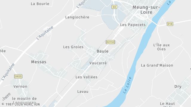 Carte de la zone d'intervention à Baule