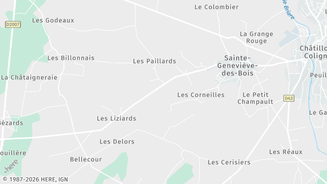 Carte de la zone d'intervention à Sainte-Geneviève-des-Bois