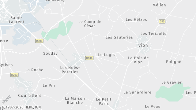 Carte de la zone d'intervention à Vion