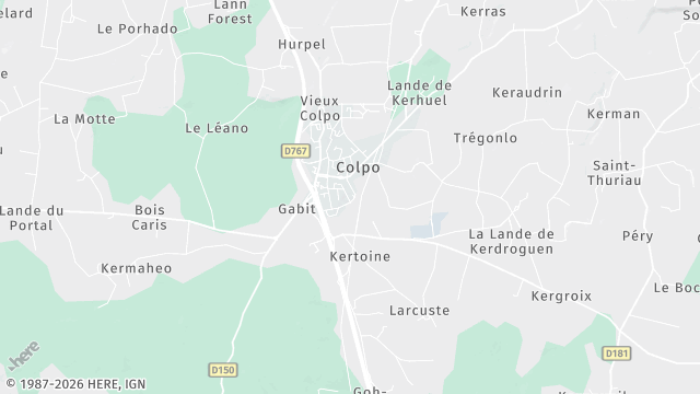 Carte de la zone d'intervention à Colpo
