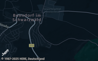 Heizung Map of Bonndorf im Schwarzwald